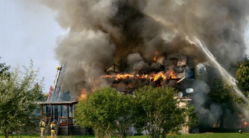 A huge house fire.