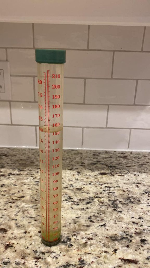 A photo of a rain gauge.