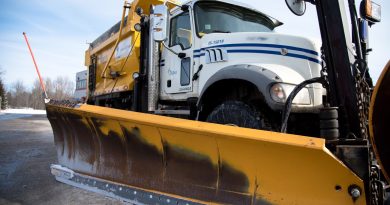 A photo of a snow plow.