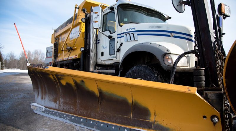 A photo of a snow plow.