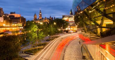 A night photo of Ottawa.