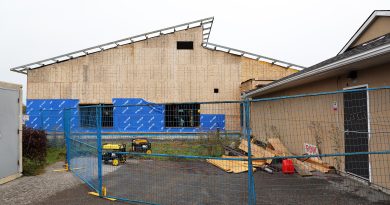 A photo of a building under construction.