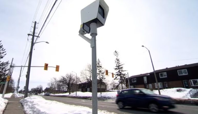 A photo of a radar camera unit.