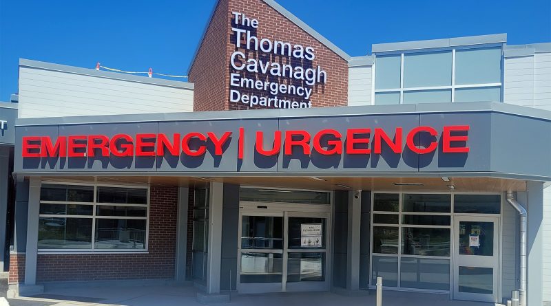 A photo of the emergency department entrance.