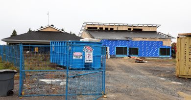 A photo of an unfinished building.