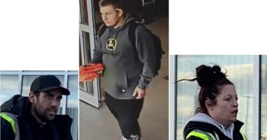 Three photos of suspects.