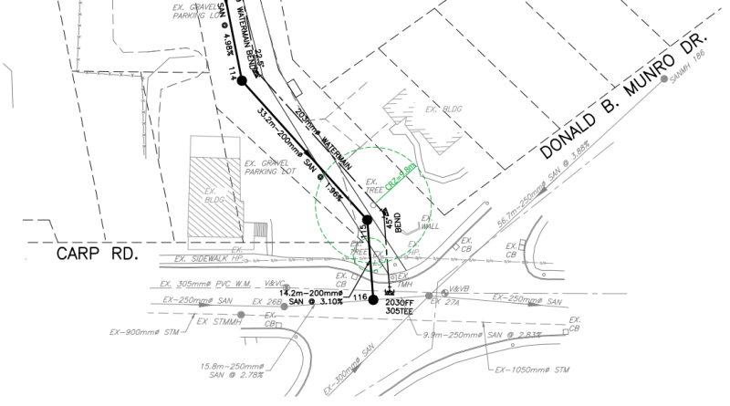 A map of the area under construction.