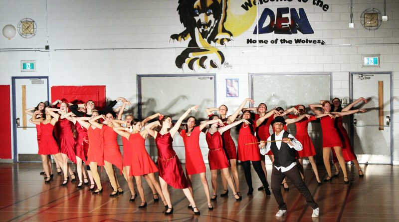 A group of dancers hold a pose at WCSS.