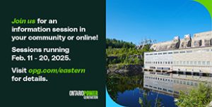 An ad for an Ontario Power Generation information session in Constance Bay. Click the ad to be taken to a screenreadable website.