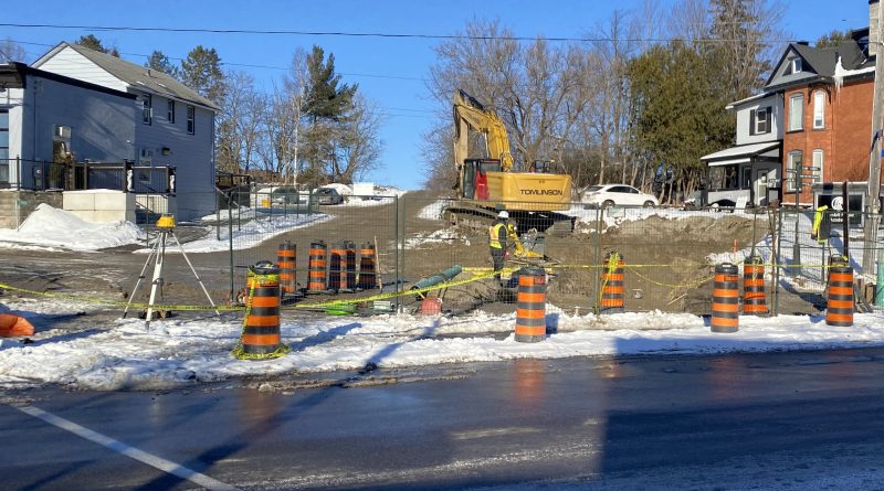 Construction action in Carp.