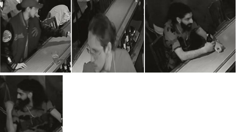 Photos of several suspects.