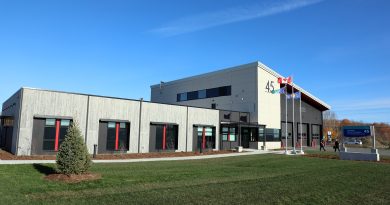 A photo of a new fire hall.