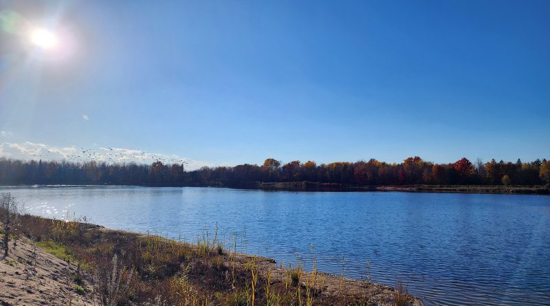 A photo of a big pond.