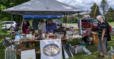 A photo of a garage sale.