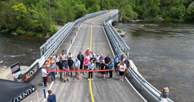A photo of a bridge opening.