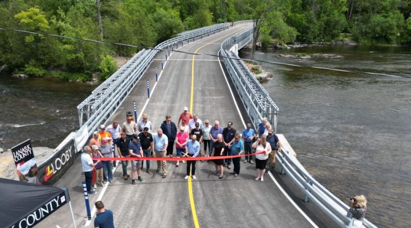 A photo of a bridge opening.