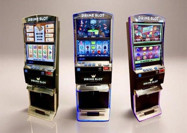 A photo of slot machines,