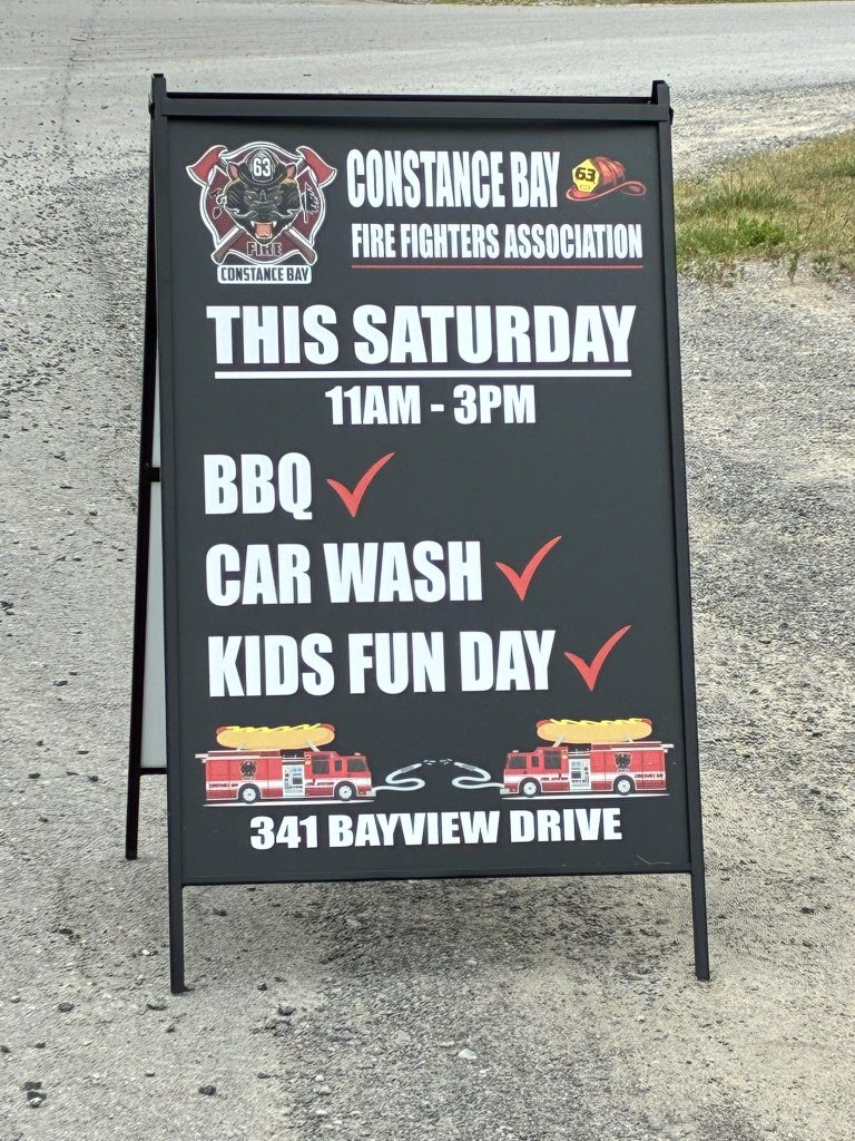 A photo with a sign of the event.