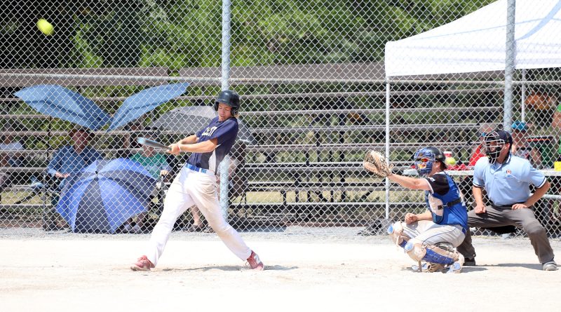 A batter hits a home run.