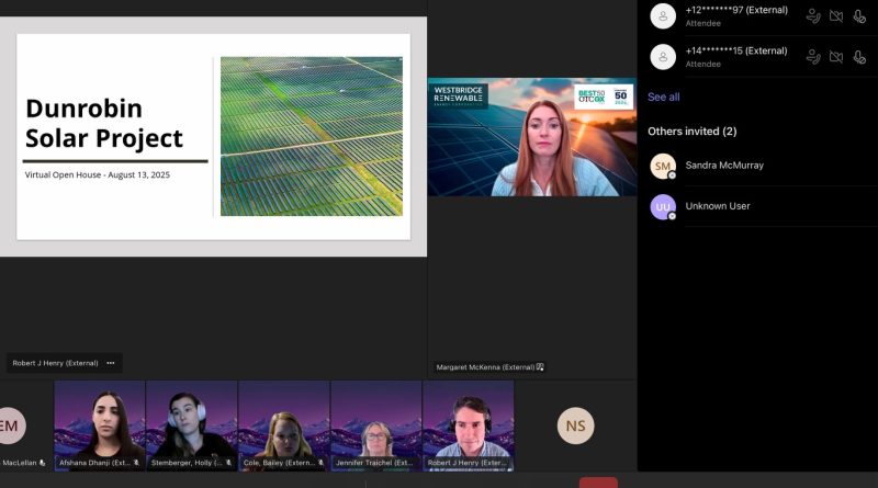 A screen shot of the virtual open house.