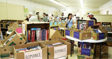 A photo of a book fair.