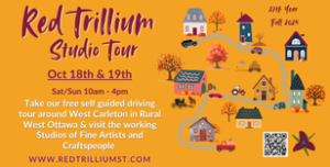 An ad for the Red Trillium Studio Tour Oct. 18 and 19. Click the ad for more details.