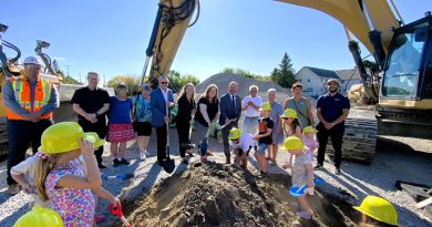 A photo of a groundbreaking ceremony.