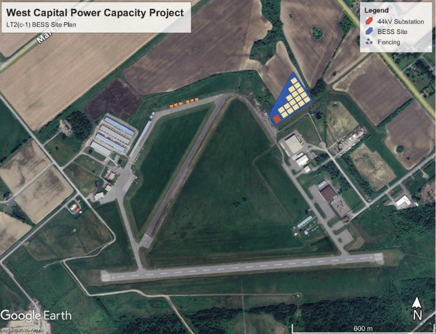 An aerial photo of the project.