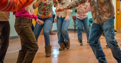 A photo of people dancing.
