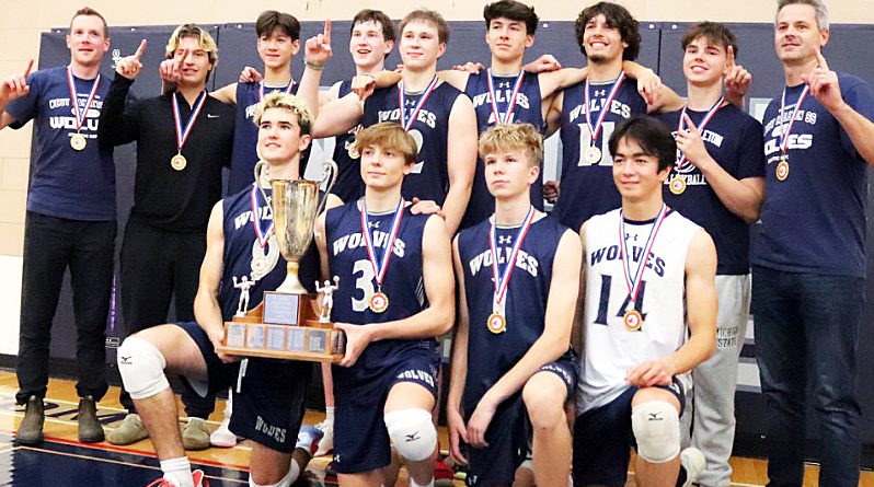 A photo of a volleyball team.