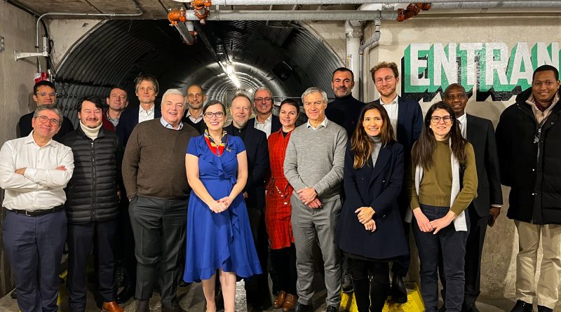 A group poses for a photo.