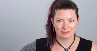 A headshot of a writer.