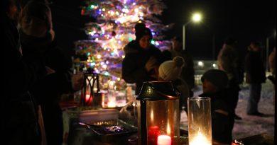 A photo of a decorated tree.