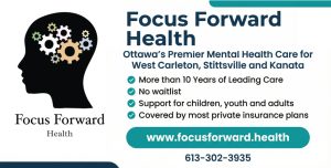 An ad for Focus Forward Health. Click the ad for a screen readable website.