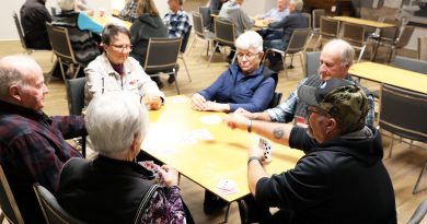 A photo of people playing euchre.