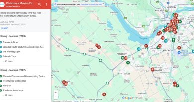 A map of ,movie locations.