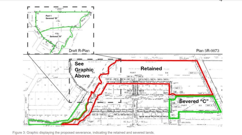 A photo of a subdivision plan.