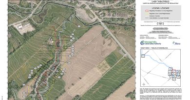 a photo of a river map.