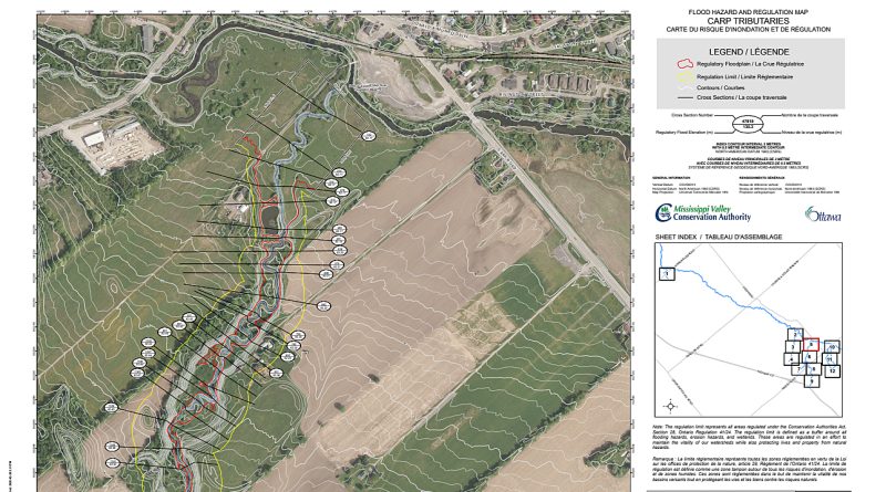 a photo of a river map.