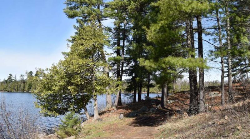 A view of lakefront property.