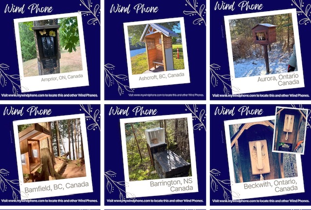 A series of wind phones.