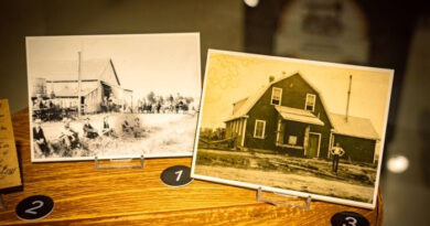 A photo of some old photos.