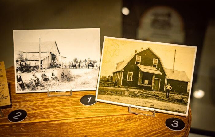 A photo of some old photos.