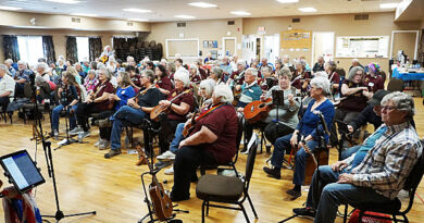 A photo of a very big band.