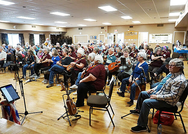 A photo of a very big band.