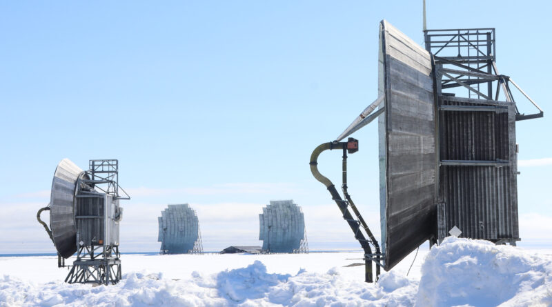 A photo of antennae in the Arctic.