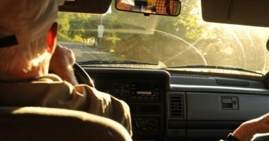 A photo of seniors driving.